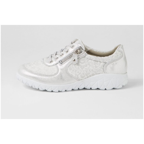 Waldlaufer Havy Wf Silber Weiss Leather Silber Weiss Sneakers Womens Shoes Casual Casual Sneakers