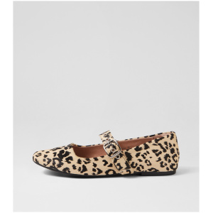 Walnut Bianca Ballet Wa Beige Leopard Fabric Beige Leopard Shoes Womens Shoes Casual Flat Shoes