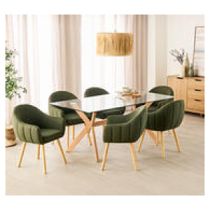 Waverly 6 Seater Dining Table Brown