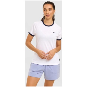 Women's Hazel Ringer Tee - WHITE - WHITE