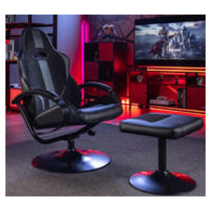 X Rocker Milano Auto-Reclining Gaming Chair With Footstool Black
