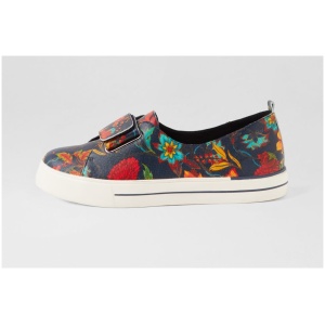 Ziera Albani W Zr Navy & Orange Flower Leather Navy & Orange Flower Sneakers Womens Shoes Casual Casual Sneakers
