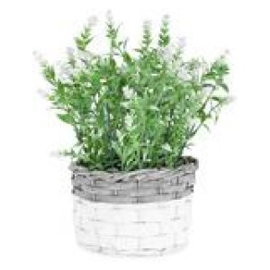 26Cm White Stem Artificial Plant Green