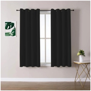 2X Blockout Curtains 100% Blackout Window Curtain Draperies Pair Eyelet 3 Layers 132CM(W) x 160CM(D)