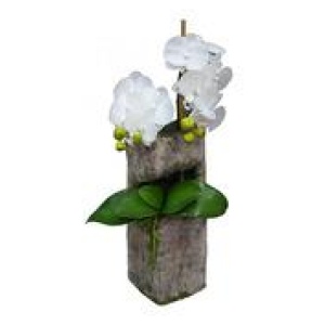 65Cm Phalaenopsis Orchid Artificial Plant White Medium