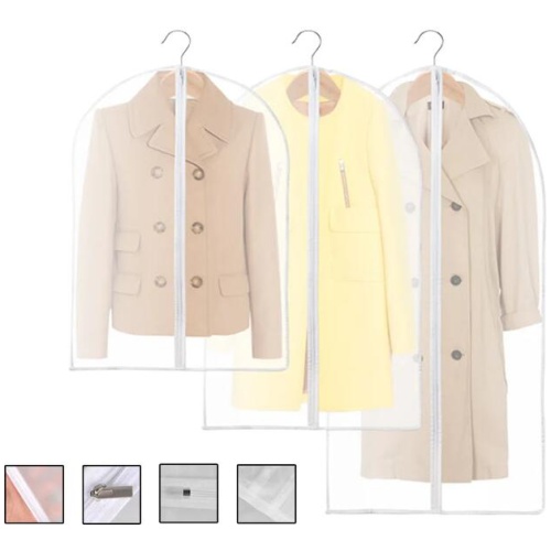6Pcs Suit Dress Clothing Dust Cover Bag Jacket Wardrobe Storage Coat Protector (2M+2L+2XL)