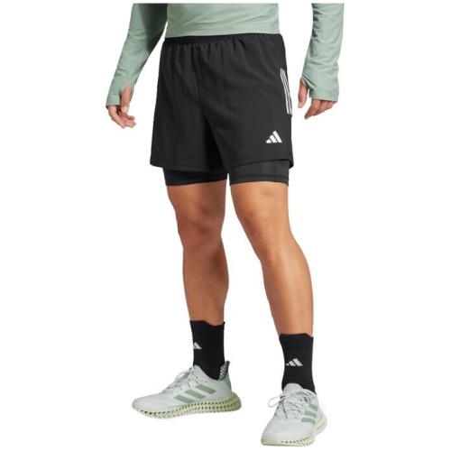 Adidas Own the Run CLIMACOOL 2-in-1 Shorts Mens - Black - XL