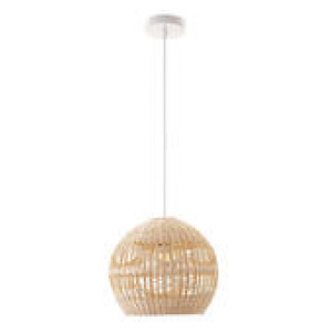 Aimy Rattan Pendant Light Neutral Medium