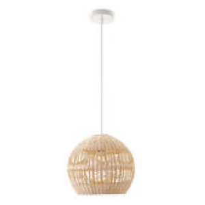 Aimy Rattan Pendant Light Neutral Medium