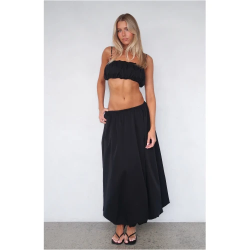 All I Wanted Was You Midi Skirt Black