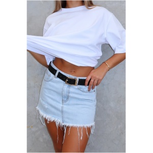 Amelia Denim Mini Skirt Glacier Blue