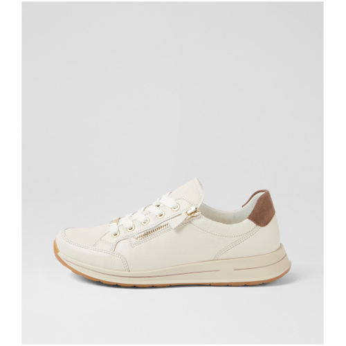 Ara Osaka 01 Ar Creme Sesame Leather Suede Creme Sesame Sneakers Womens Shoes Casual Casual Sneakers