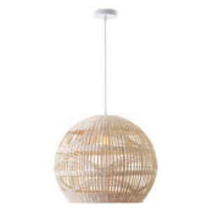 Arana Rattan Pendant Light Neutral