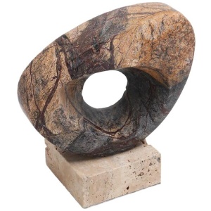 Arin Halo Marble Sculpture - Coffee by Interior Secrets - AfterPay Available