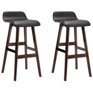 Artiss 2x Bar Stools Wooden Stool Black