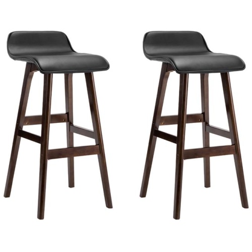 Artiss 2x Bar Stools Wooden Stool Black