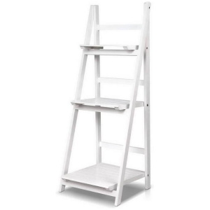 Artiss Bookshelf Corner Shelf 3 Tiers - ZANE White