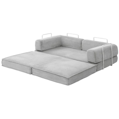 Artiss Convertible Folding Sofa Bed Grey