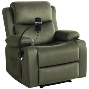Artiss Recliner Chair Heated Massage Chair with Phone Holder Velvet