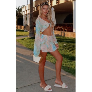 Aura Wave Mini Skirt Seaside Mottle