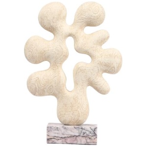 Auralith Organic Desktop Sculpture - Beige by Interior Secrets - AfterPay Available
