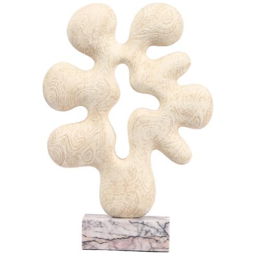 Auralith Organic Desktop Sculpture - Beige by Interior Secrets - AfterPay Available