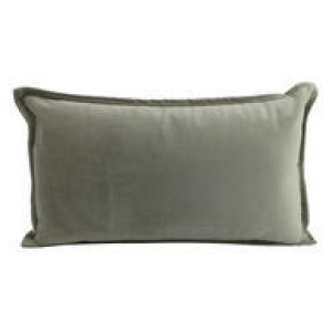 Autumn Rectangle Velvet Lumbar Cushion Latte