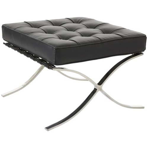 Black Barcelona Ottoman - Classic Version - Replica