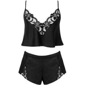 Bluebella Leonora Luxury Satin Cami and Short Set Black - 12