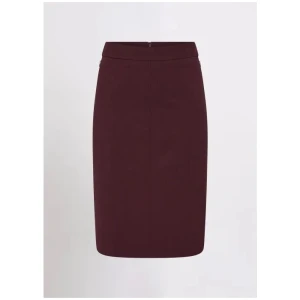 Bordeaux Pencil Midi Skirt