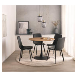 Bridge 4 Seater Dining Table Set With Hayden Chairs Brown