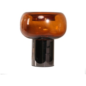 Brunelle Amber Small Glass Vase - Brown by Interior Secrets - AfterPay Available