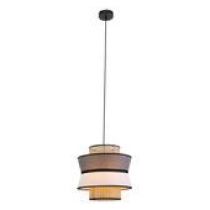 Canggu Lantern Rattan Pendant Light Grey