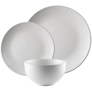 Classic 12 Piece Dinner Set in Black by Ambrosia