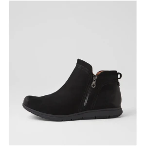 Cob Hill Lidia Zip Boot C2 Black Burnished Leather Black Boots Womens Shoes Casual Ankle Boots