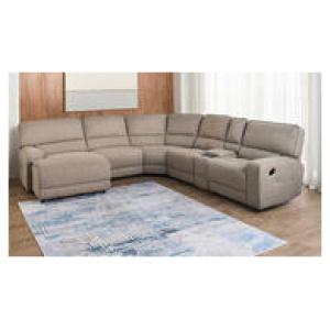 Convertible 5 Seater Modular Sofa With Left Chaise Fawn