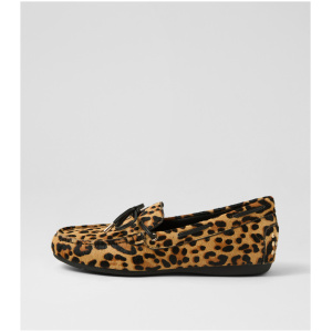Diana Ferrari Eliney Df Leopard Black Pony Leather Leopard Black Shoes Womens Shoes Casual Flat Shoes