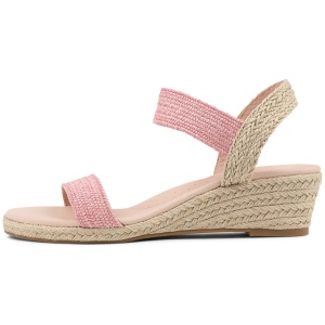 Diana Ferrari Havan Df Blush Weave Elastic Blush Sandals Womens Shoes Dress Casual Heeled Sandals