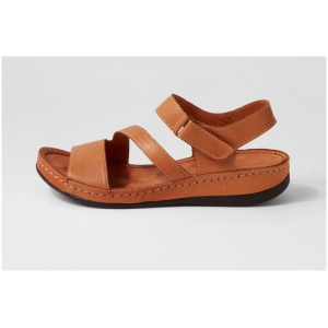 Diana Ferrari Nelsen Df Tan Leather Tan Sandals Womens Shoes Casual Sandals Flat Sandals