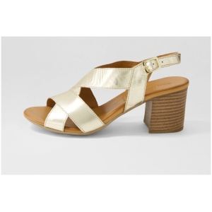 Diana Ferrari Wysh Df Pale Gold Leather Pale Gold Sandals Womens Shoes Casual Heeled Sandals