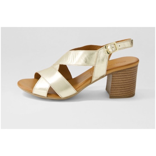 Diana Ferrari Wysh Df Pale Gold Leather Pale Gold Sandals Womens Shoes Casual Heeled Sandals