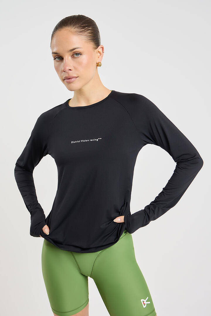 District Vision Ultralight Long Sleeve Fitted Tee Black