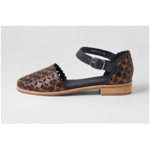 Django & Juliette Ashby Dj Navy Tan Leather Navy Tan Shoes Womens Shoes Casual Flat Shoes