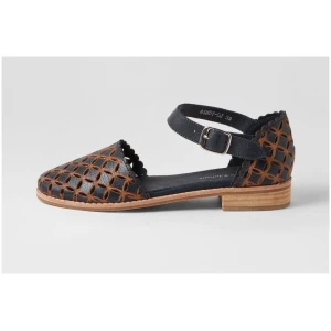 Django & Juliette Ashby Dj Navy Tan Leather Navy Tan Shoes Womens Shoes Casual Flat Shoes
