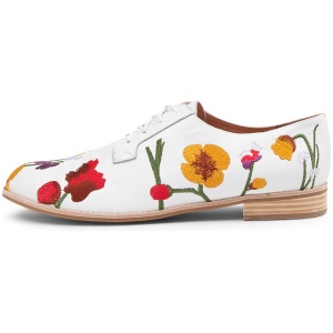 Django & Juliette Aubrie Djl White Multi Leather White Multi Shoes Womens Shoes Casual Flat Shoes