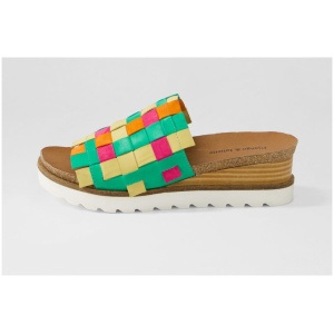 Django & Juliette Berton Dj Spearmint Multi Spearmint Sandals Womens Shoes Casual Sandals Flat Sandals
