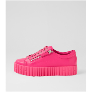 Django & Juliette Bongoe Dj Hot Pink Hot Pink Sole Leather Hot Pink Hot Pink Sole Sneakers Womens Shoes Casual Casual Sneakers
