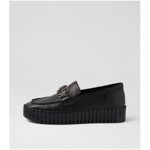 Django & Juliette Burgesy Dj Black Black Sole Leather Black Black Sole Shoes Womens Shoes Casual Flat Shoes