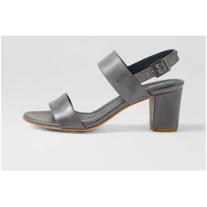 Django & Juliette Calons Dj Navy Leather Navy Sandals Womens Shoes Dress Heeled Sandals
