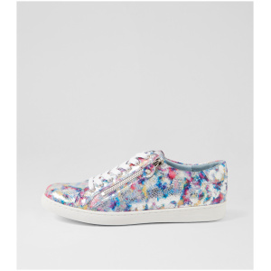 Django & Juliette Donat Dj Silver & Bright Multi Leather Silver & Bright Multi Sneakers Womens Shoes Casual Casual Sneakers